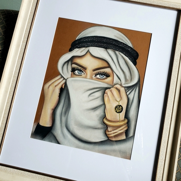 Original wall Art made with soft pastel with frame